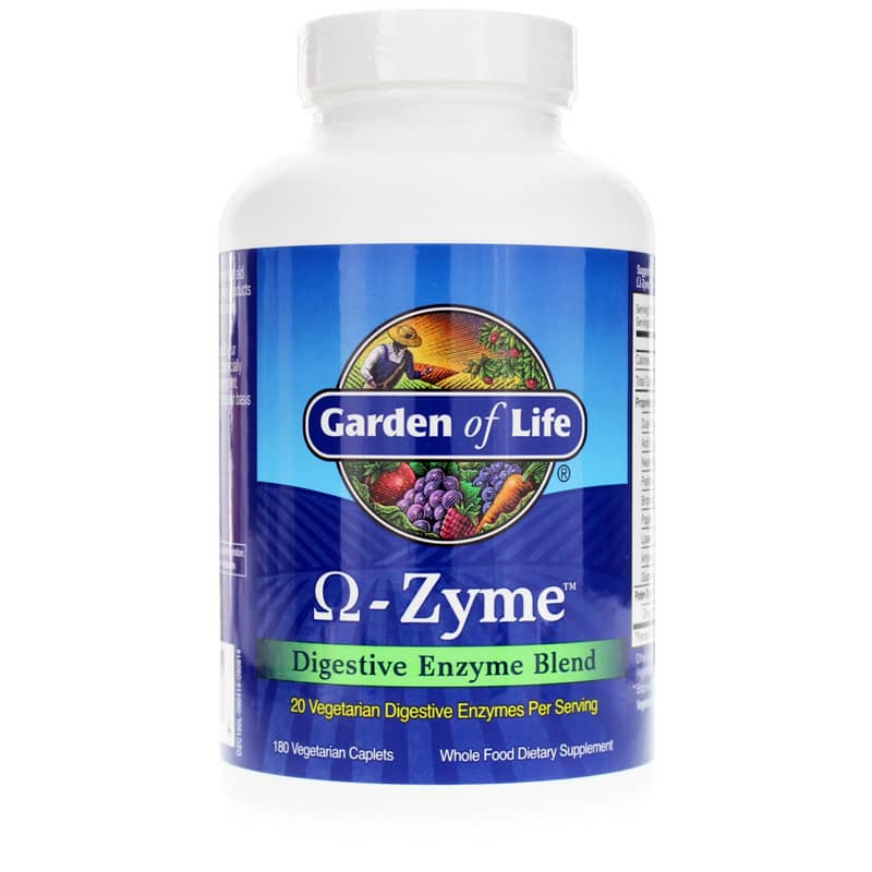 Garden of Life Omega-Zyme Digestive Enzyme Blend 180 Veg Capsules