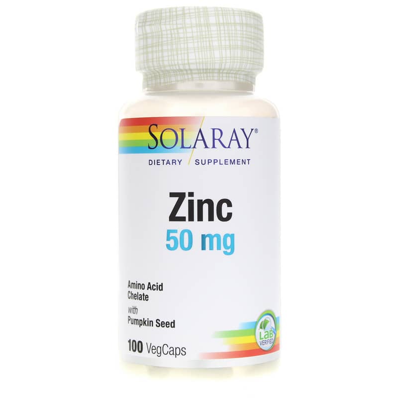 Solaray Zinc 50 Mg 100 Veg Capsules