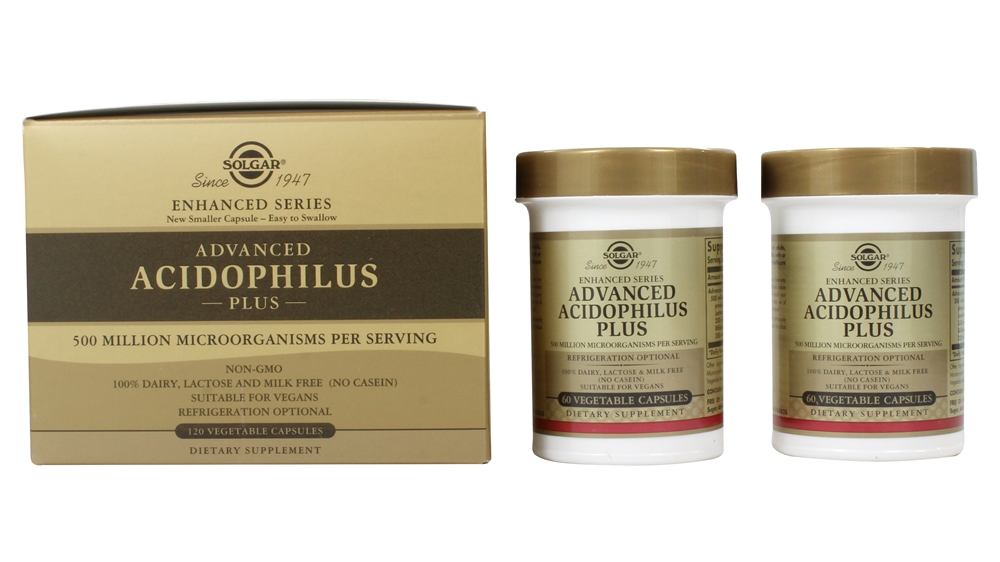 Solgar - Advanced Acidophilus Plus 500 Million CFU - 120 Vegetable Capsule(s)