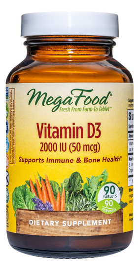 MegaFood - Vitamin D3 2000 IU - 90 Tablets