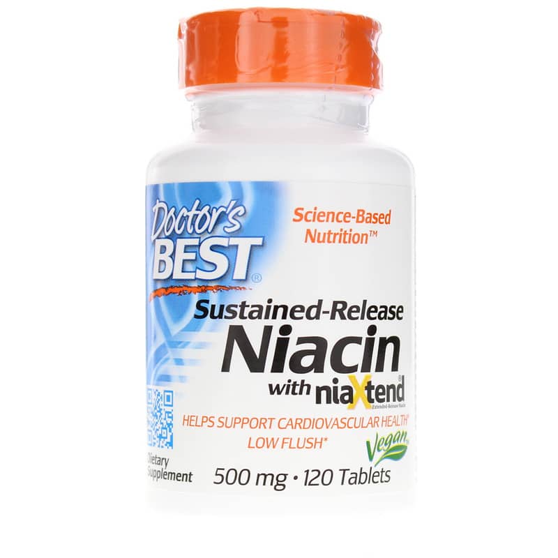 Doctors Best Sustained-Release Niacin 500 Mg 120 Veg Tablets