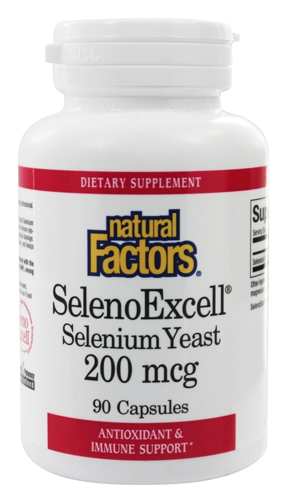 Natural Factors - SelenoExcell Selenium Yeast 200 mcg. - 90 Capsules