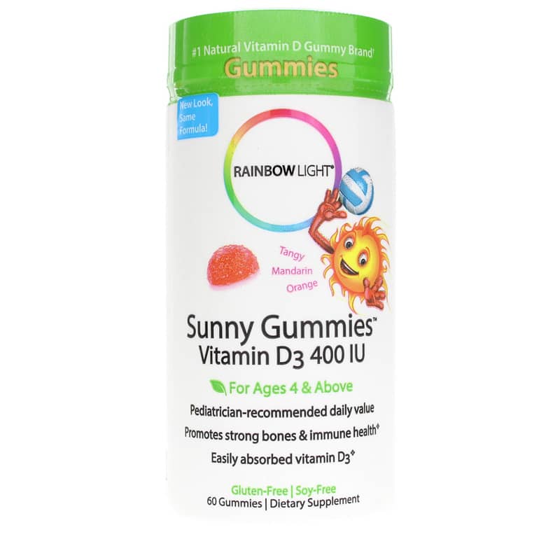 Rainbow Light Sunny Gummies Vitamin D3 400 IU, 60 Gummies