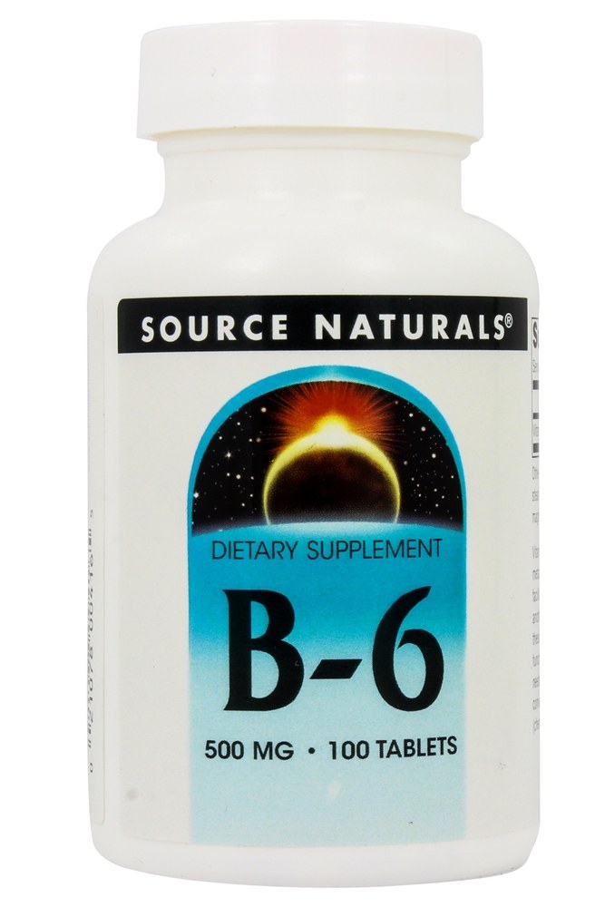Source Naturals - B6 Timed Release 500 mg. - 100 Tablets