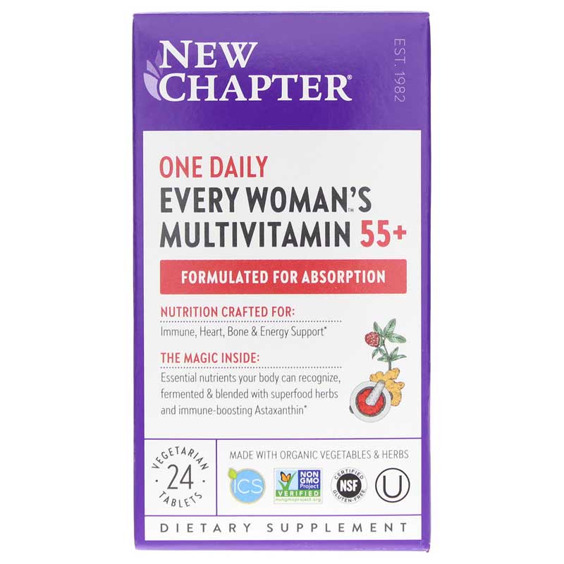 New Chapter Every Womans One Daily Multi 55+ 24 Veg Tablets