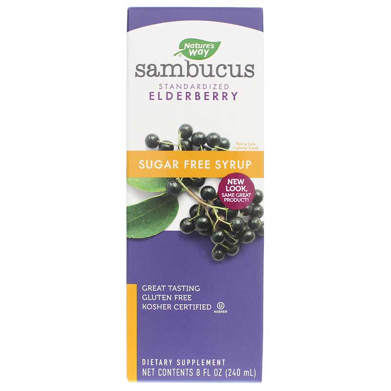 Natures Way Sambucus Elderberry Sugar-Free Syrup 8 Oz