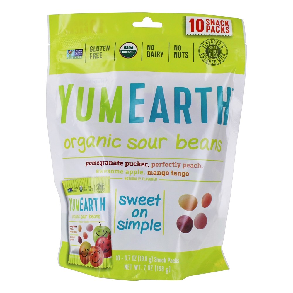 YumEarth - Organic Sour Beans Assorted Flavors - 10 Pack(s)