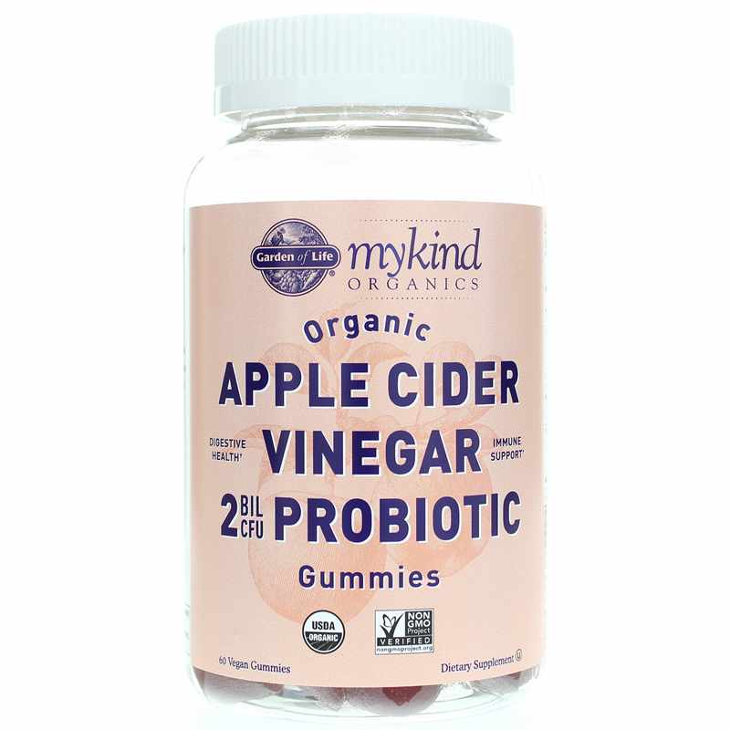 Garden of Life mykind Organics Organic Apple Cider Vinegar Probiotic Gummies 60 Gummies