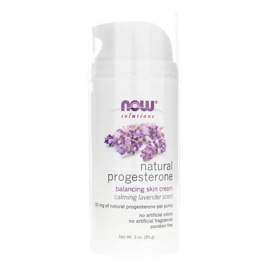 NOW Foods Natural Progesterone Liposomal Skin Cream Lavender 3 Oz