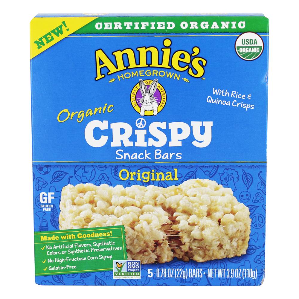 Annie's - Organic Crispy Snack Bars Original - 5 Bars