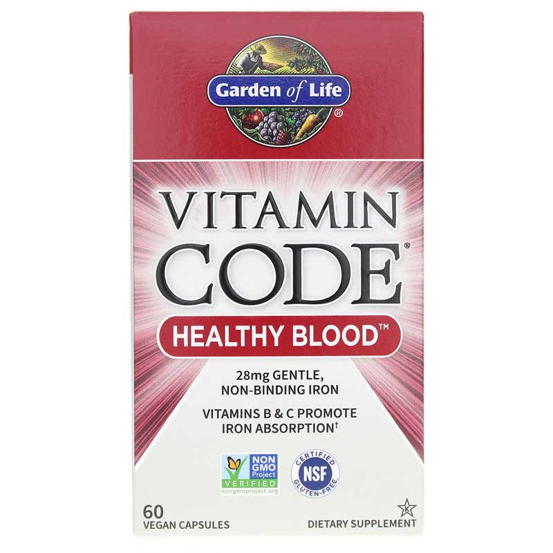 Garden of Life Vitamin Code Healthy Blood 60 Veg Capsules