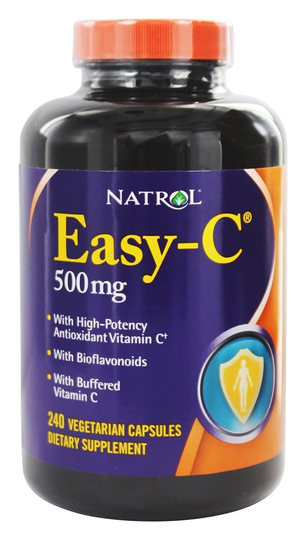 Natrol - Easy-C Vitamin C with Bioflavonoids 500 mg. - 240 Vegetarian Capsules