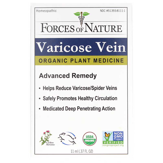 Forces Of Nature Varicose Vein Organic Plant Medicine .37 Oz