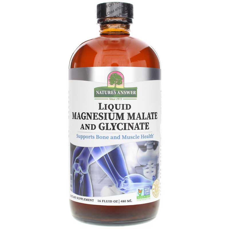 Natures Answer Liquid Magnesium Malate and Glycinate 16 Oz