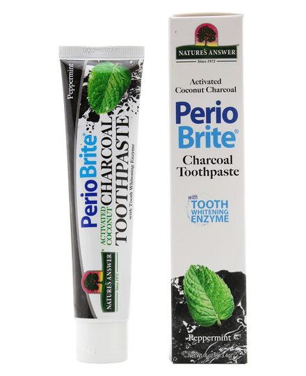 Nature's Answer - PerioBrite Charcoal Toothpaste Peppermint - 4 oz.