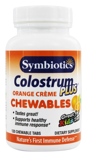 Symbiotics - Colostrum Plus Chewables Orange Cream - 120 Chewable Tablets