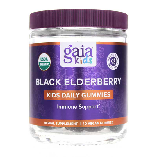 Gaia Herbs Gaia Kids Black Elderberry Kids Daily Gummies 40 Gummies