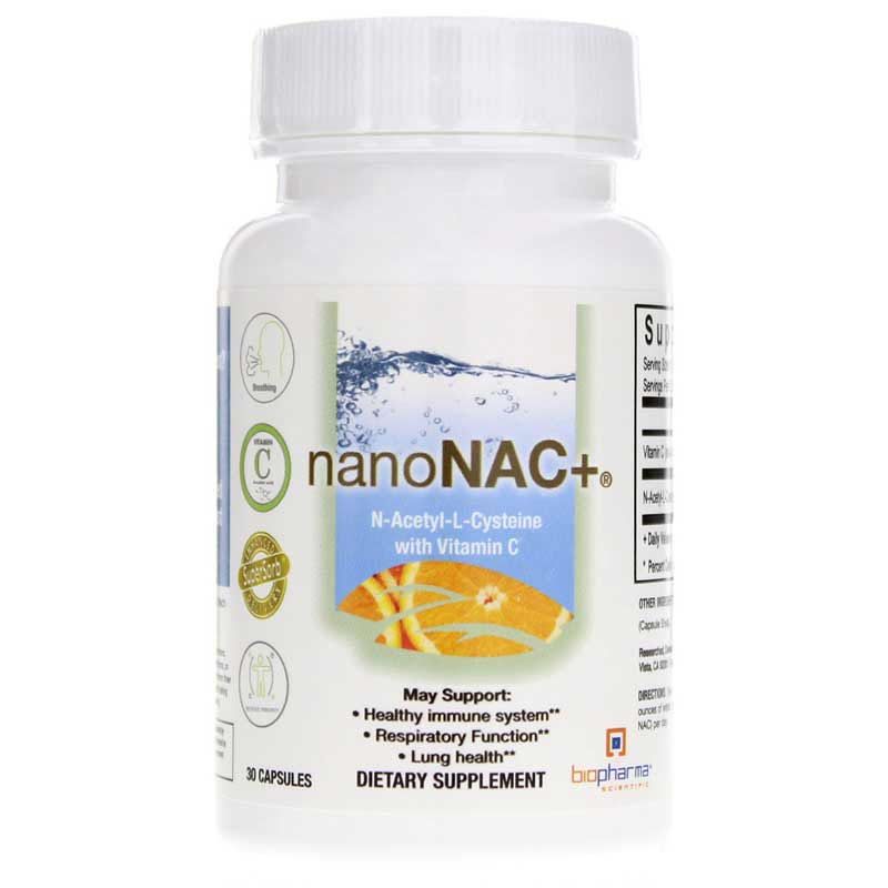 Biopharma NanoNAC + with Vitamin C 30 Capsules