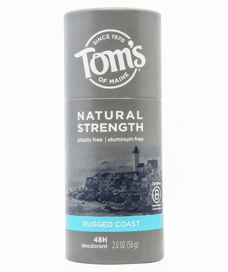 Tom's of Maine - Men's Natural Strength Plastic-Free Aluminum-Free Deodorant Rugged Coast - 2 oz.