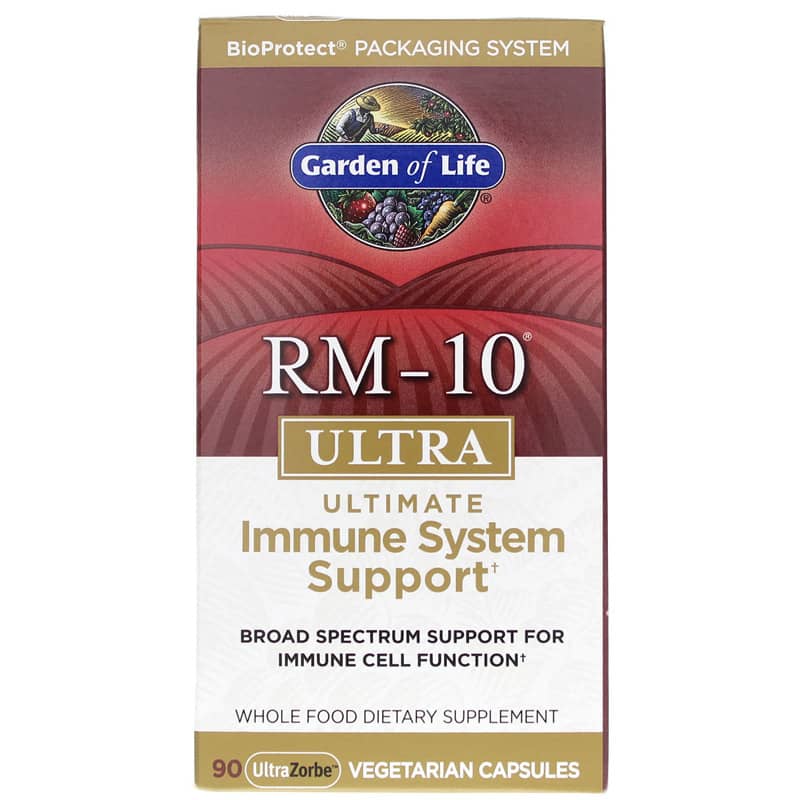Garden of Life Rm-10 Ultra Immune System Support 90 Veg Capsules
