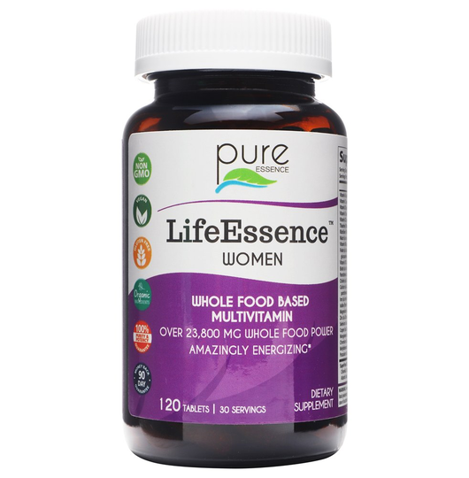 Pure Essence Labs - LifeEssence Women Whole Food Based Multivitamin - 120 Tablets