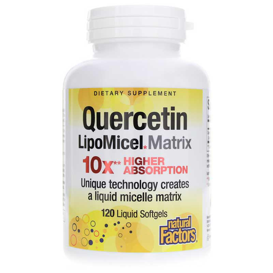 Natural Factors Quercetin LipoMicel Matrix, 120 Softgels 120 Liquid Softgels
