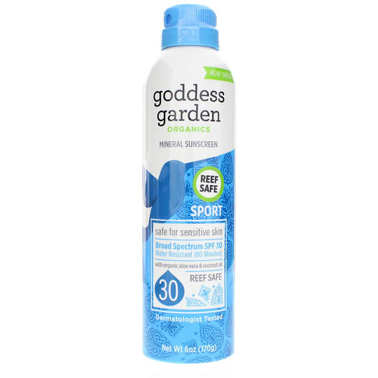 Goddess Garden Organics Sport Sunscreen Continuous Spray SPF 30 6 Oz