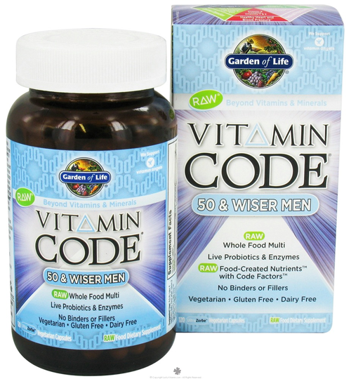 Garden of Life - Vitamin Code RAW 50 & Wiser Men's Multi Formula - 120 Vegetarian Capsules