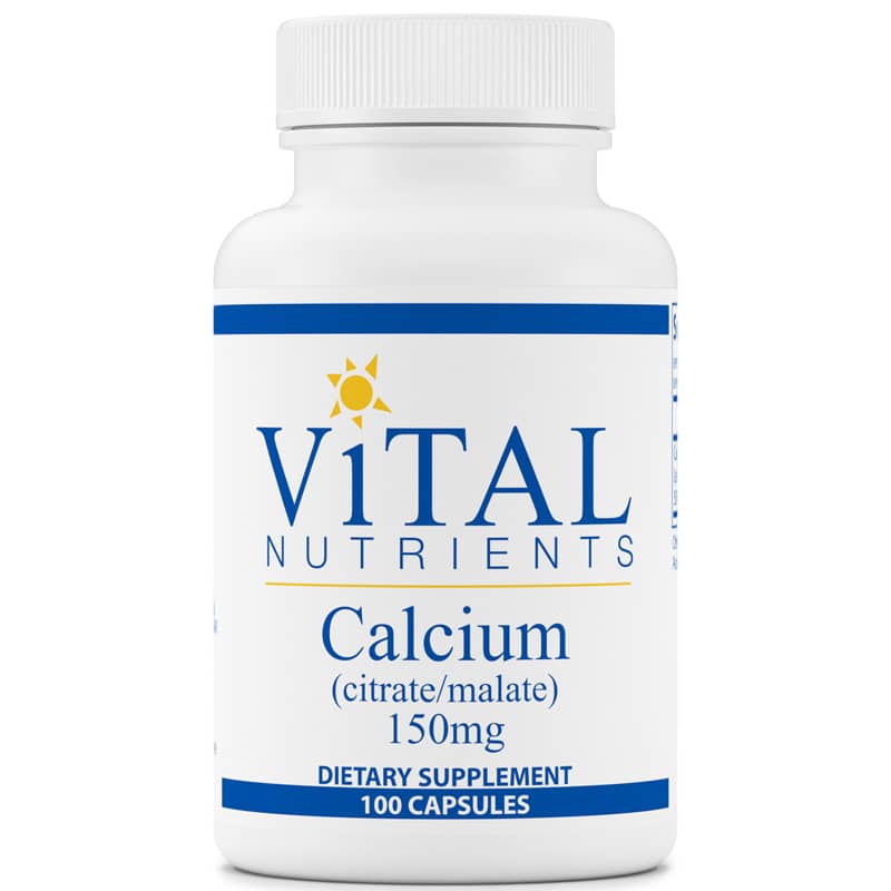 Vital Nutrients Calcium (Citrate/Malate) 150 Mg 100 Capsules