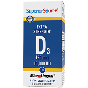 Extra Strength Vitamin D3 5,000 IU (100 Dissolving Tablets)