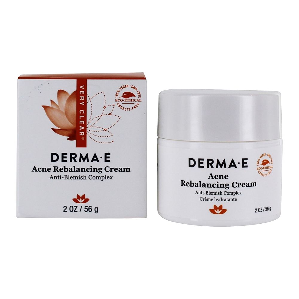 DERMA-E - Very Clear Acne Rebalancing Cream and Anti-Blemish Complex - 2 oz.