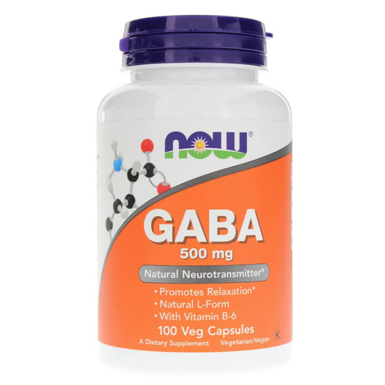 NOW Foods Gaba 500 Mg 100 Veg Capsules
