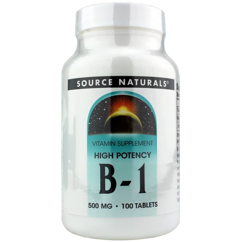 Source Naturals B-1 500 Mg, High Potency Formula 100 Tablets