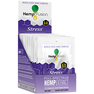 Full Spectrum 5.0 Hemp Extract for Stress - Whole Food Hemp Complex (12 Single Serving Packets)