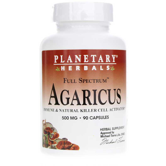 Planetary Herbals Agaricus Full Spectrum 500 Mg 90 Capsules
