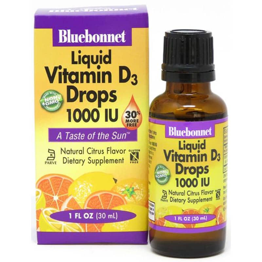 Bluebonnet Vitamin D3 Drops 1000 IU 1 Oz