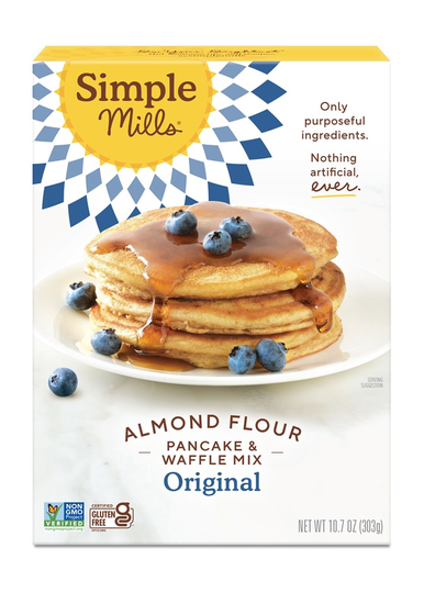 Simple Mills - Gluten-Free Pancake & Waffle Almond Flour Mix - 10.7 oz.