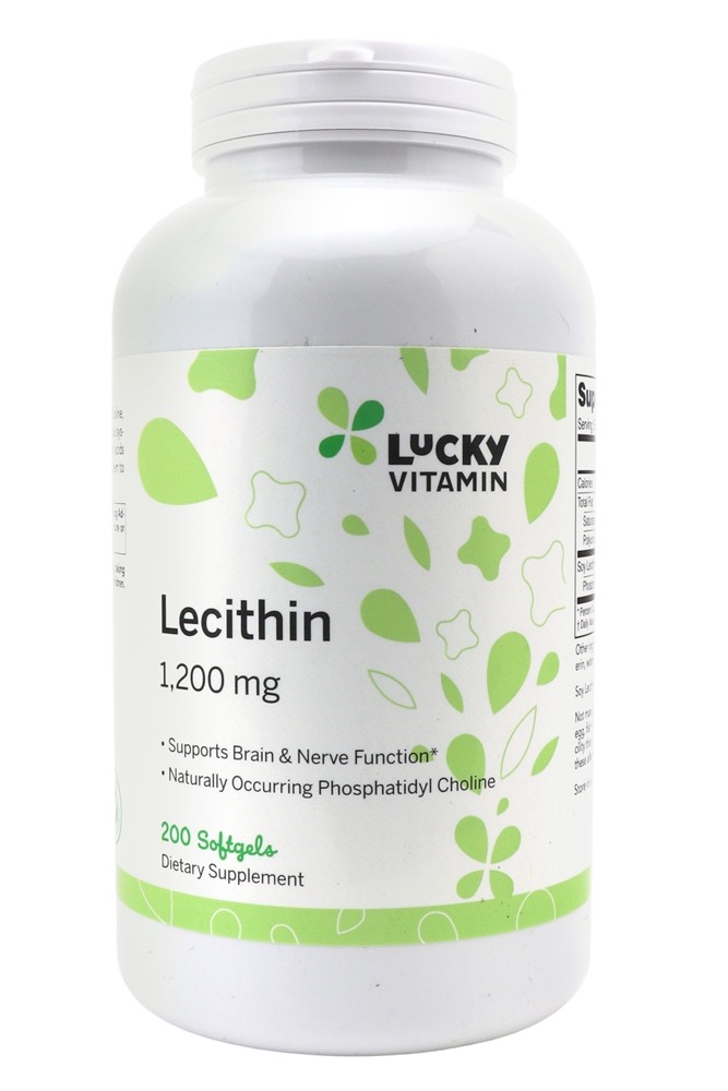 LuckyVitamin - Lecithin Brain & Nerve Support 1200 mg. - 200 Softgels