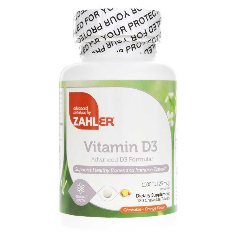 Zahler Vitamin D3 1000 IU Chewable 120 Chewable Tablets