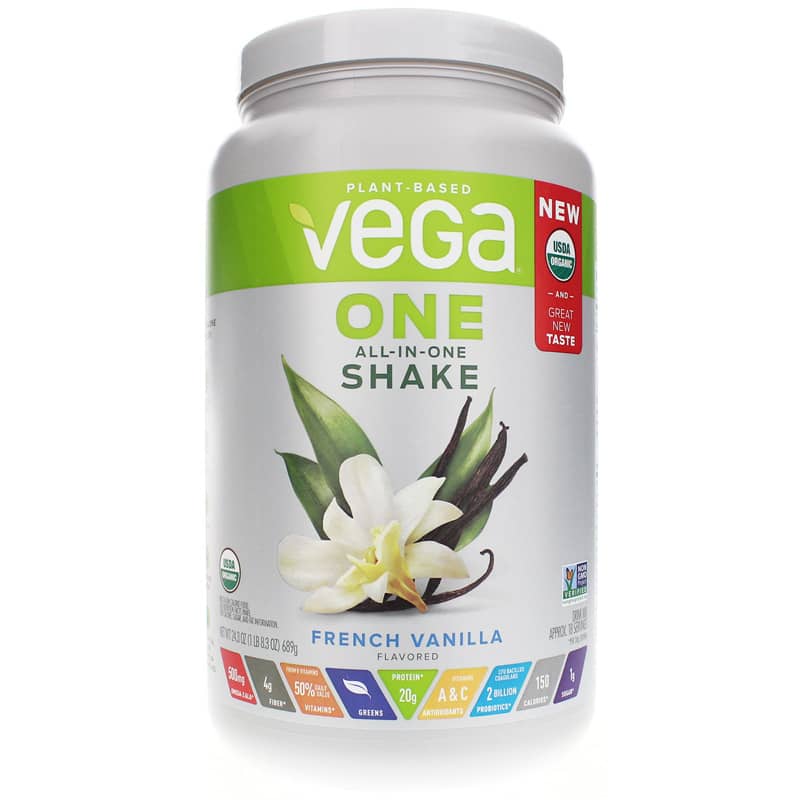 Vega One All-In-One Shake Organic French Vanilla 24.3 Oz