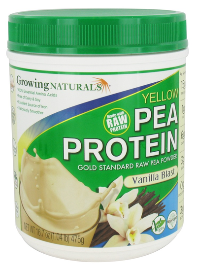 Growing Naturals - Raw Yellow Pea Protein Vanilla Blast - 16.7 oz.
