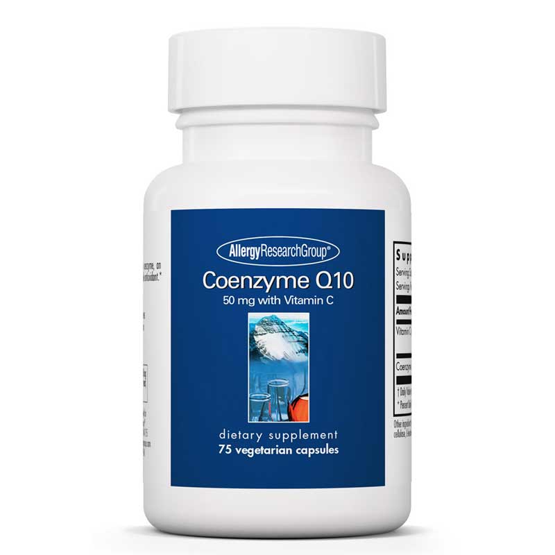 Allergy Research Group Coenzyme Q10 50 Mg with Vitamin C 75 Veg Capsules