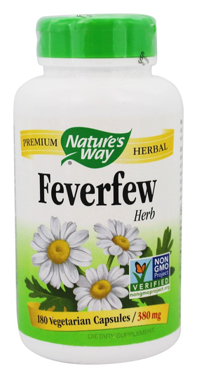 Nature's Way - Feverfew Herb 380 mg. - 180 Vegetarian Capsules