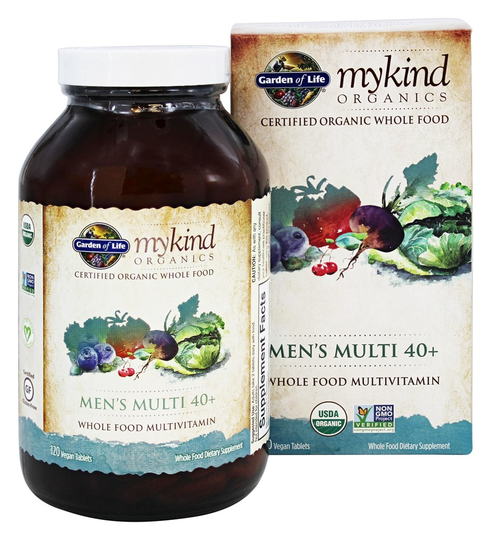 Garden of Life - mykind Organics Men's Multi 40 Whole Food Multivitamin - 120 Vegetarian Tablets