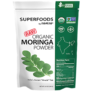 Raw Organic Moringa Powder -India's Ancient Miracle Tree (60 Servings)
