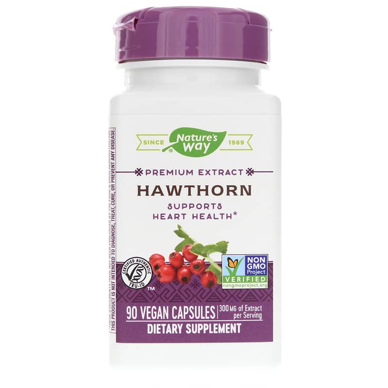 Natures Way Hawthorn Standardized 90 Veg Capsules