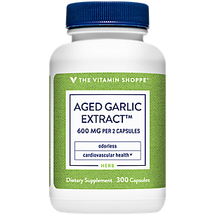 Odorless Aged Garlic Extract - Supports Cardiovascular Health - 600 MG (300 Capsules)