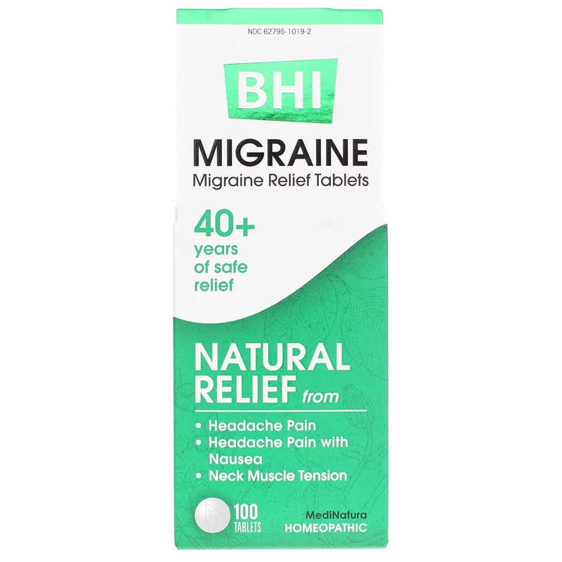 BHI Migraine Relief Tablets 100 Tablets