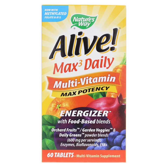 Natures Way Alive Max3 Daily Multivitamin Max Potency 60 Tablets