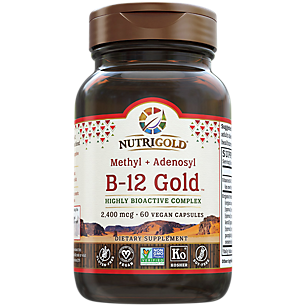 Vitamin B12 Gold with Methyl & Adenosyl - 2,400 MCG (60 Plant Capsules)